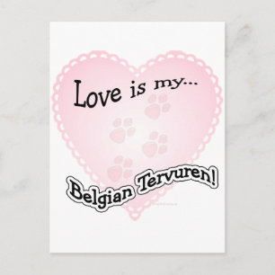 Liebe ist meine belgische Tervuren Postkarte