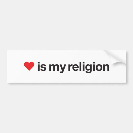 LIEBE IST MEINE RELIGION AUTOAUFKLEBER (Vorne)