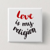 Liebe ist meine Religion Button (Vorderseite)