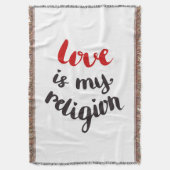Liebe ist meine Religion Decke (Vorderseite Vertikal)