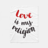 Liebe ist meine Religion Fleecedecke (Vorderseite)