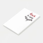 Liebe ist meine Religion Post-it Klebezettel (angewinkelt)