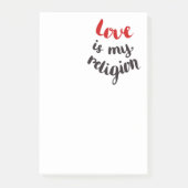 Liebe ist meine Religion Post-it Klebezettel (Vorderseite)