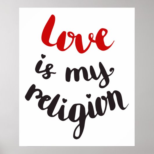 Liebe ist meine Religion Poster (Vorne)