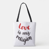 Liebe ist meine Religion Tasche (Rückseite)