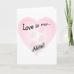 Liebe ist My Akita Feiertagskarte