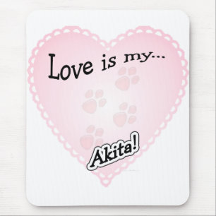 Liebe ist My Akita Mousepad