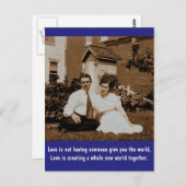 Liebe ist nicht, dass jemand dir die Welt gibt... Postkarte (Vorne/Hinten)