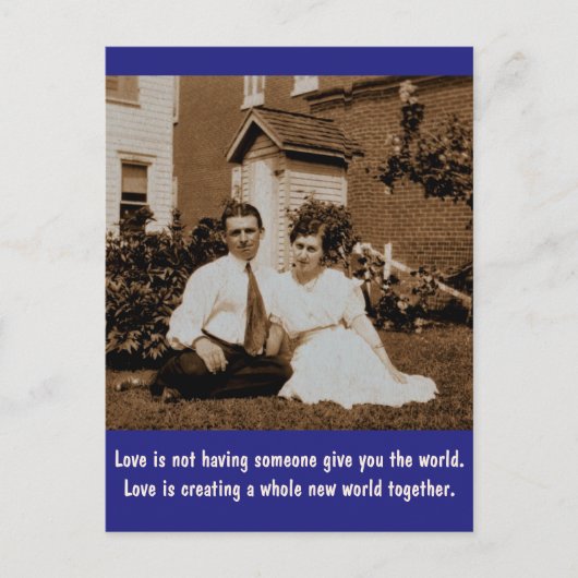 Liebe ist nicht, dass jemand dir die Welt gibt... Postkarte (Vorderseite)