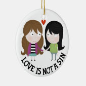 Liebe ist nicht eine Sünde Keramik Ornament (Rechts)