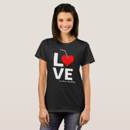 LIEBE ist nicht leicht schwarz T-Shirt