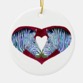 "Liebe ist nicht schwarz & weiß" Zebra Ornament (Vorne)