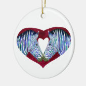 "Liebe ist nicht schwarz & weiß" Zebra Ornament (Links)