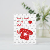 Liebe ist nie aus dem Stil Postkarte (Stehend Vorderseite)