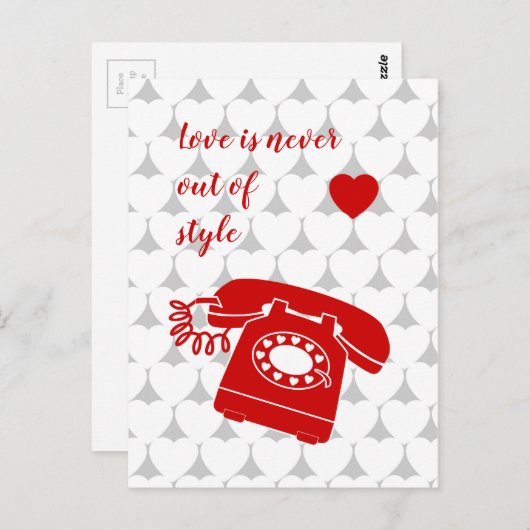 Liebe ist nie aus dem Stil Postkarte (Vorne/Hinten)