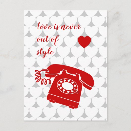 Liebe ist nie aus dem Stil Postkarte (Vorderseite)