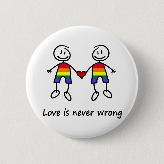 Liebe ist nie falsch button (Vorderseite)