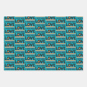 Liebe ist nie falsch LGBTQ Prix Regenbogenflagge Geschenkpapier Set (Vorderseite 3)