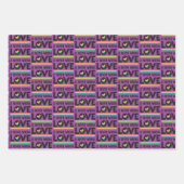 Liebe ist nie falsch LGBTQ Prix Regenbogenflagge Geschenkpapier Set (Vorderseite 2)