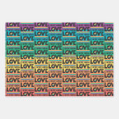 Liebe ist nie falsch LGBTQ Prix Regenbogenflagge Geschenkpapier Set (Vorderseite)