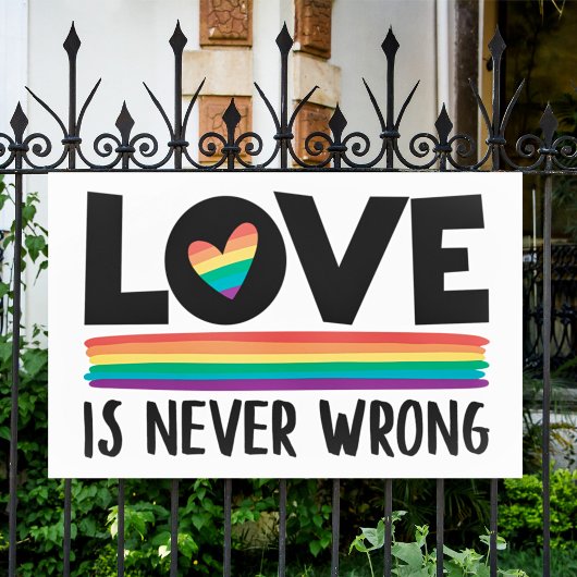Liebe ist nie falsch LGBTQ Stolz Monat Banner