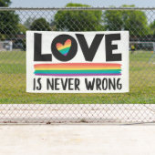 Liebe ist nie falsch LGBTQ Stolz Monat Banner (Insitu)