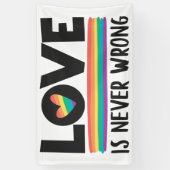 Liebe ist nie falsch LGBTQ Stolz Monat Banner (Vertikal)