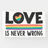 Liebe ist nie falsch LGBTQ Stolz Monat Banner (Horizontal)