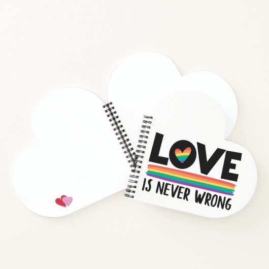 Liebe ist nie falsch LGBTQ Stolz Monat Notizblock (Innenseite)
