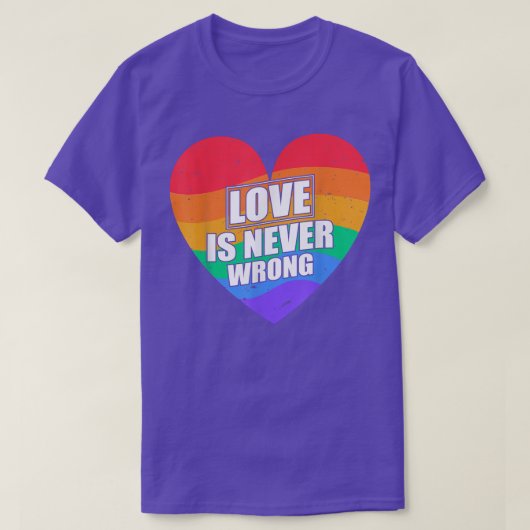 Liebe ist nie falsch LGBTQ Transgender Pride Parad T-Shirt (Design vorne)