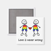 Liebe ist nie falsch magnet (Vorderseite/Rückseite)