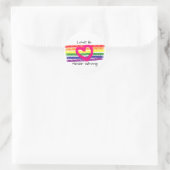 Liebe ist nie falsch runder aufkleber (Tasche)