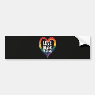 Liebe ist niemals falsch Pride Month LGBT Autoaufkleber