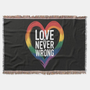 Liebe ist niemals falsch Pride Month LGBT Decke