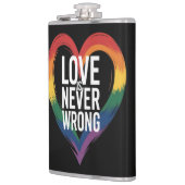 Liebe ist niemals falsch Pride Month LGBT Flachmann (Links)