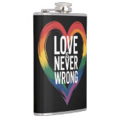 Liebe ist niemals falsch Pride Month LGBT Flachmann (Rechts)