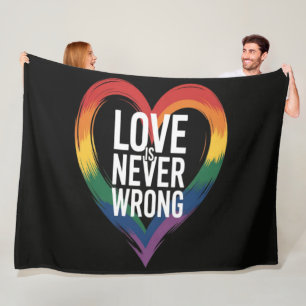 Liebe ist niemals falsch Pride Month LGBT Fleecedecke