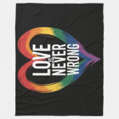 Liebe ist niemals falsch Pride Month LGBT Fleecedecke (Vorderseite)