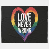 Liebe ist niemals falsch Pride Month LGBT Fleecedecke (Vorderseite (Horizontal))