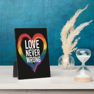 Liebe ist niemals falsch Pride Month LGBT Fotoplatte