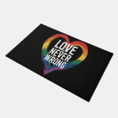 Liebe ist niemals falsch Pride Month LGBT Fußmatte (Schrägansicht)