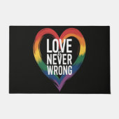Liebe ist niemals falsch Pride Month LGBT Fußmatte (Vorderseite)