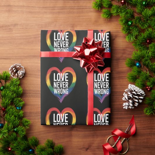 Liebe ist niemals falsch Pride Month LGBT Geschenkpapier (Feiertagsgeschenk)