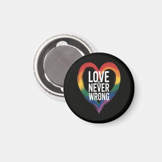 Liebe ist niemals falsch Pride Month LGBT Magnet (Vorderseite/Rückseite)