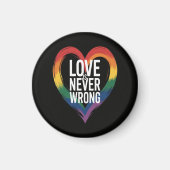 Liebe ist niemals falsch Pride Month LGBT Magnet (Vorne)