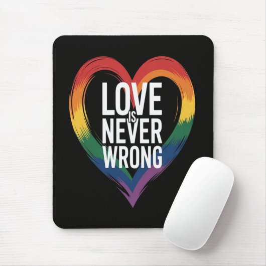 Liebe ist niemals falsch Pride Month LGBT Mousepad (Mit Mouse)