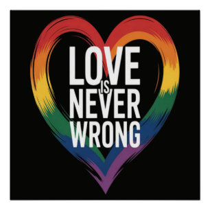 Liebe ist niemals falsch Pride Month LGBT Poster