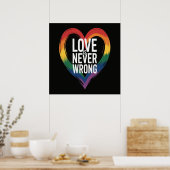 Liebe ist niemals falsch Pride Month LGBT Poster (Küche)