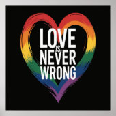 Liebe ist niemals falsch Pride Month LGBT Poster (Vorne)