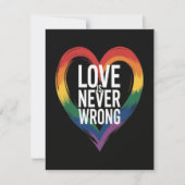 Liebe ist niemals falsch Pride Month LGBT Save The Date (Vorderseite)